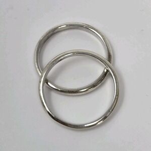 Doug Paulas India Sterling Silver 925 Set Of 2 Stackable Band Ring Sz 8 3.7g